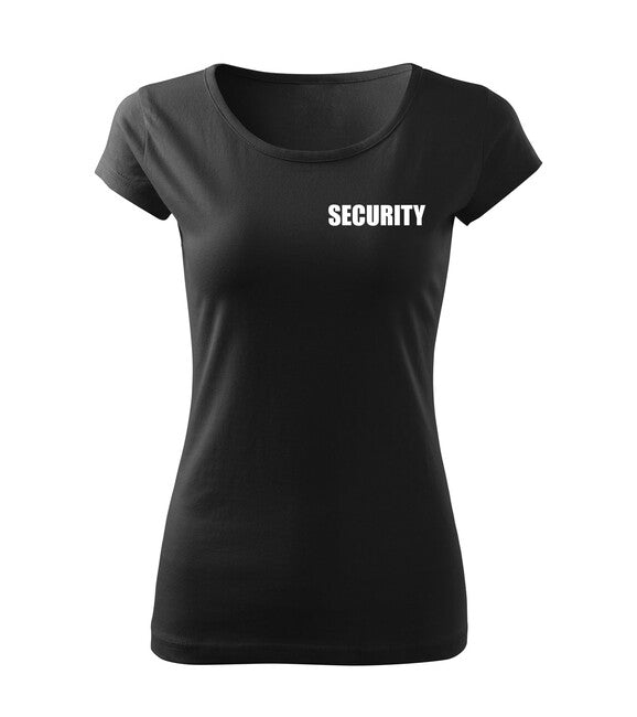DRAGOWA T-shirt Dragowa da donna con scritta security, nero