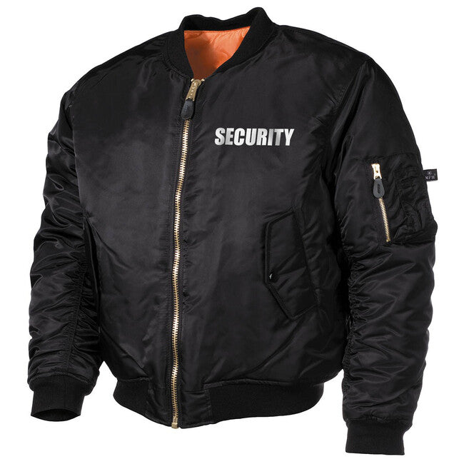 DRAGOWA MA1 giacca bomber security, nera