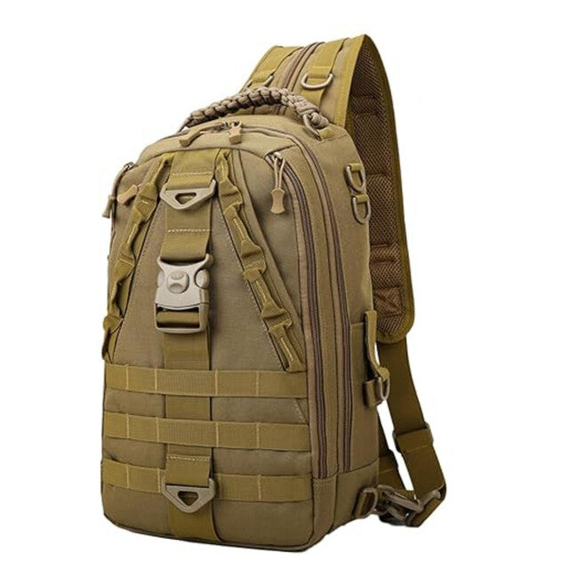 DRAGOWA Tactical Charlie zaino a tracolla 20 L, kaki