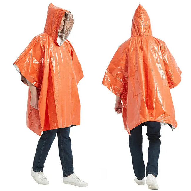 DRAGOWA Tactical Poncho di emergenza Foxy, arancione