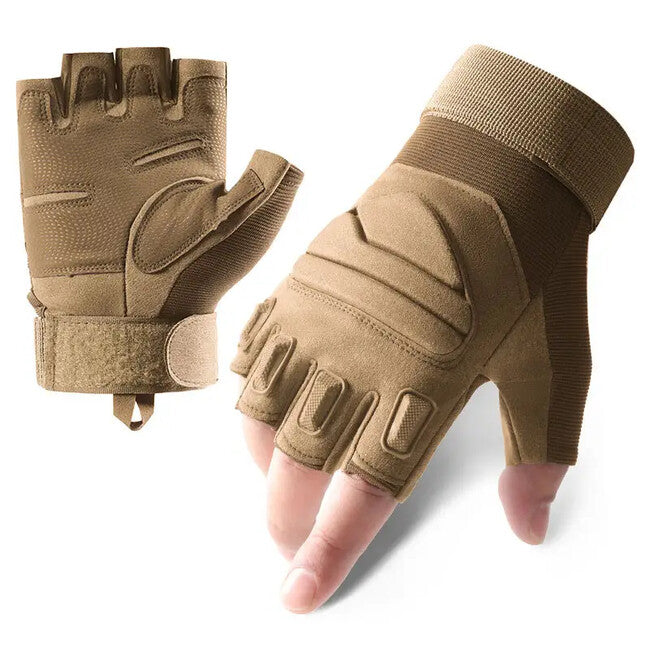 DRAGOWA Tactical Yankee Guanti tattici corti, kaki