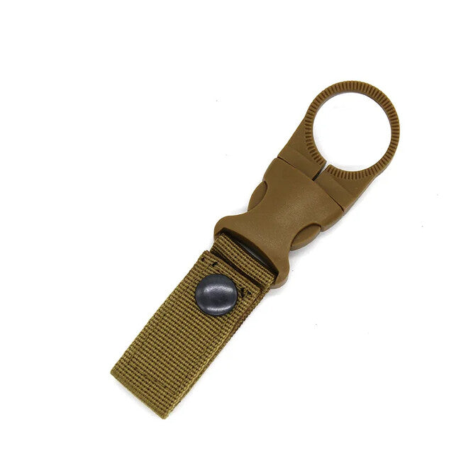 DRAGOWA Tactical Portaborraccia Oasis tattico da escursionismo in nylon con moschettone, kaki
