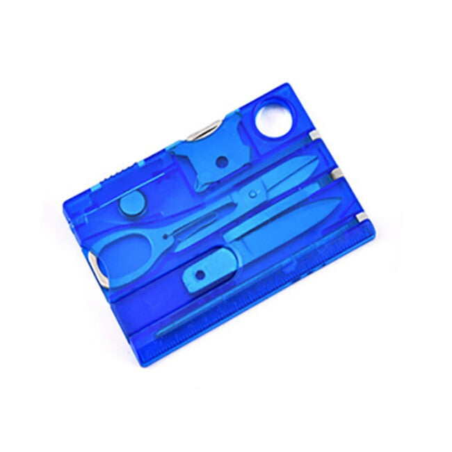 DRAGOWA Tactical Wildog pocket multifunctional survival card, blu