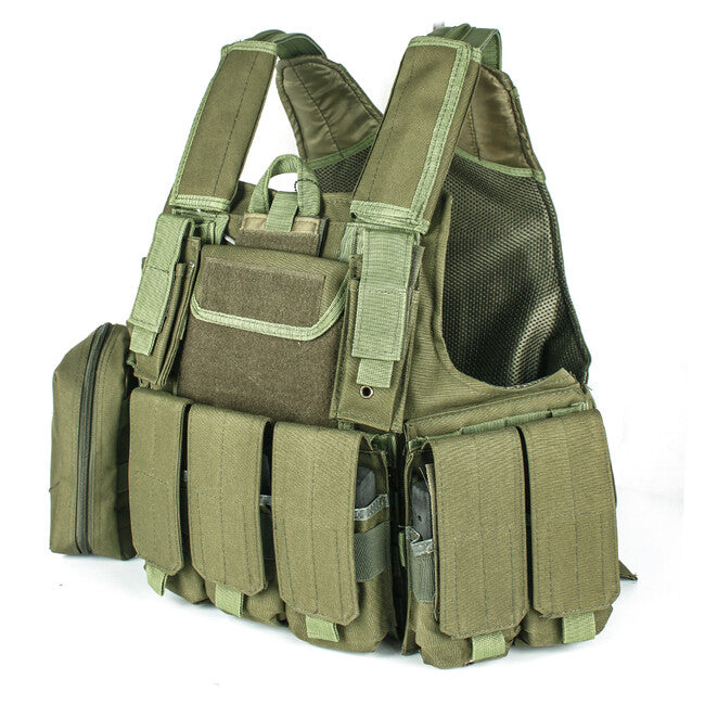 DRAGOWA Tactical Gilet per impieghi gravosi, oliva