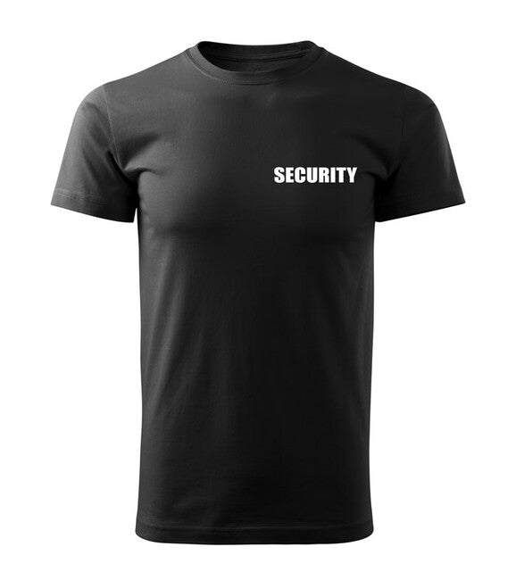 DRAGOWA T-shirt con scritta security, nera
