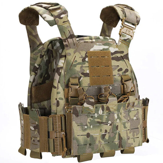 DRAGOWA Tactical Gilet con fibbia a sgancio rapido, multicam