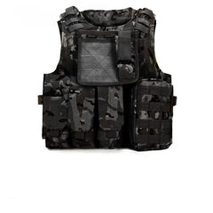 DRAGOWA Tactical Gilet militare per impieghi gravosi, nero multicam