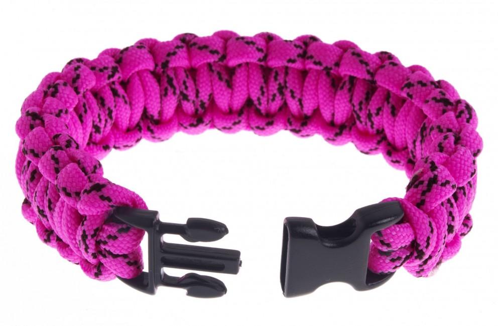 O&T braccialetto paracord, rosa