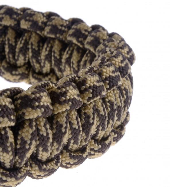 O&T braccialetto paracord, khaki-marrone
