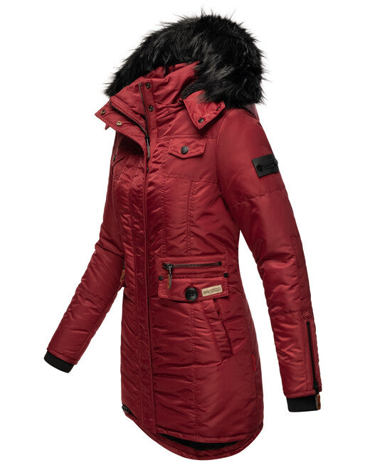 Navahoo Schatzchen giacca invernale da donna con cappuccio, rossa prugna