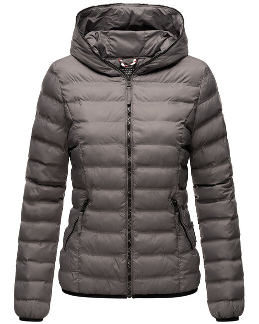 Navahoo Neevia giacca da donna per mezza stagione con cappuccio, grigio scuro
