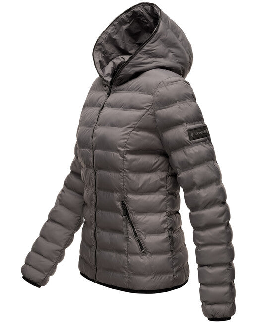 Navahoo Neevia giacca da donna per mezza stagione con cappuccio, grigio scuro
