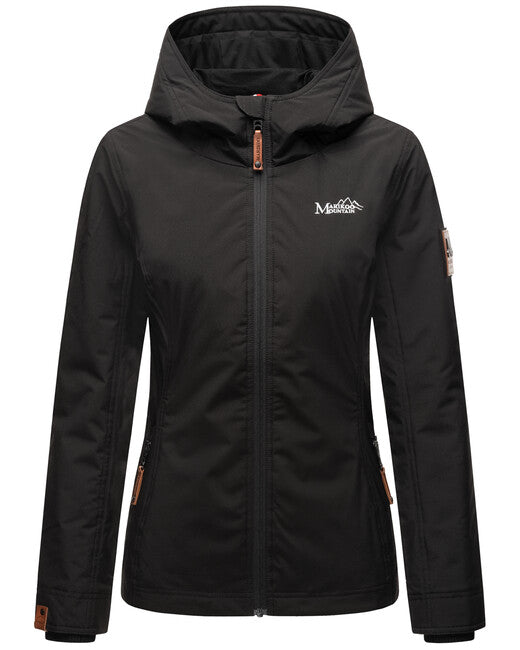 Marikoo BROMBEERE giacca transitoria da donna con cappuccio, nera
