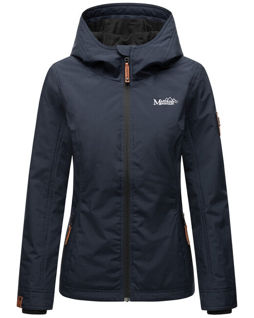 Marikoo BROMBEERE giacca da donna per mezza stagione con cappuccio, blu navy