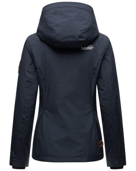 Marikoo BROMBEERE giacca da donna per mezza stagione con cappuccio, blu navy
