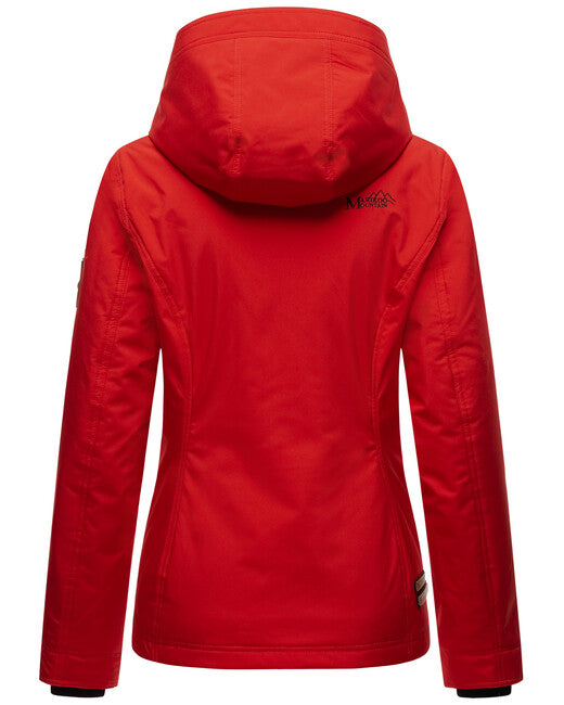 Marikoo BROMBEERE giacca transitoria da donna con cappuccio, rossa