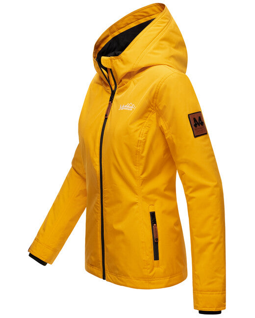 Marikoo BROMBEERE giacca transitoria da donna con cappuccio, gialla
