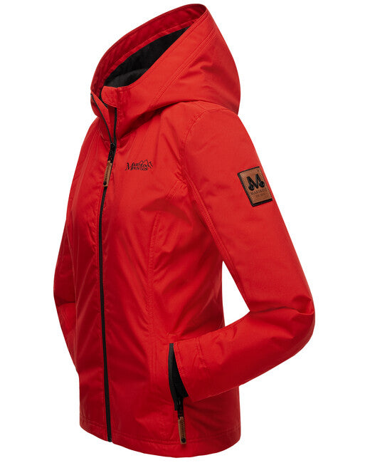 Marikoo BROMBEERE giacca transitoria da donna con cappuccio, rossa