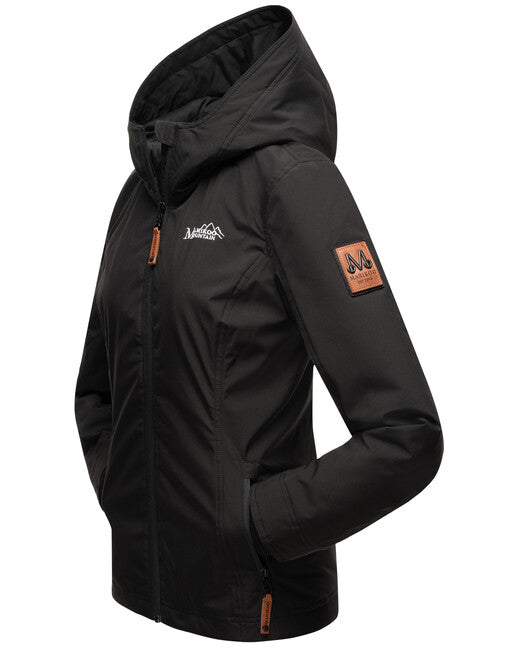 Marikoo BROMBEERE giacca transitoria da donna con cappuccio, nera
