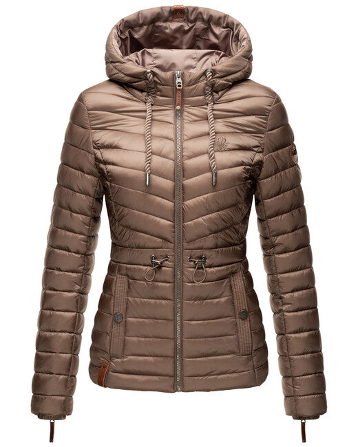 Marikoo ANIYAA giacca da donna per mezza stagione con cappuccio, taupe
