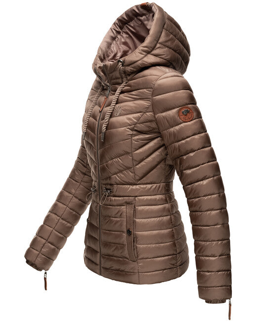 Marikoo ANIYAA giacca da donna per mezza stagione con cappuccio, taupe