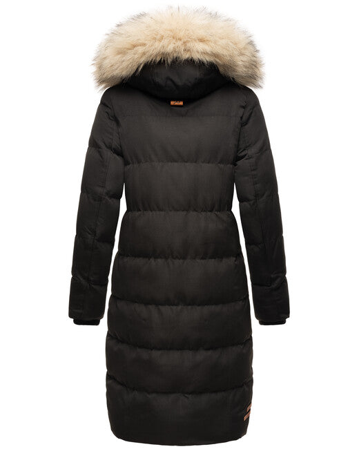 Marikoo Schneesternchen giacca invernale da donna con cappuccio, nera