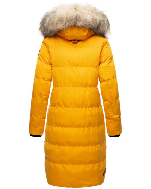 Marikoo Schneesternchen giacca invernale da donna con cappuccio , gialla