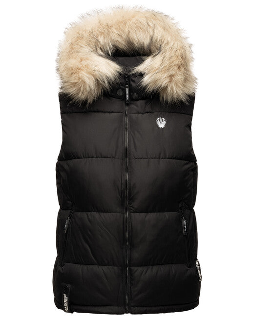 Marikoo Eisflockchen gilet da donna, nero