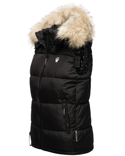 Marikoo Eisflockchen gilet da donna, nero