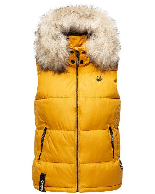Marikoo Eisflockchen gilet da donna, giallo