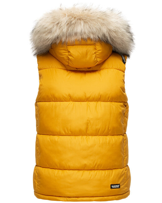 Marikoo Eisflockchen gilet da donna, giallo