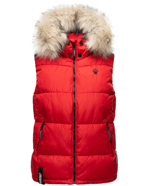 Marikoo Eisflockchen gilet da donna, rosso