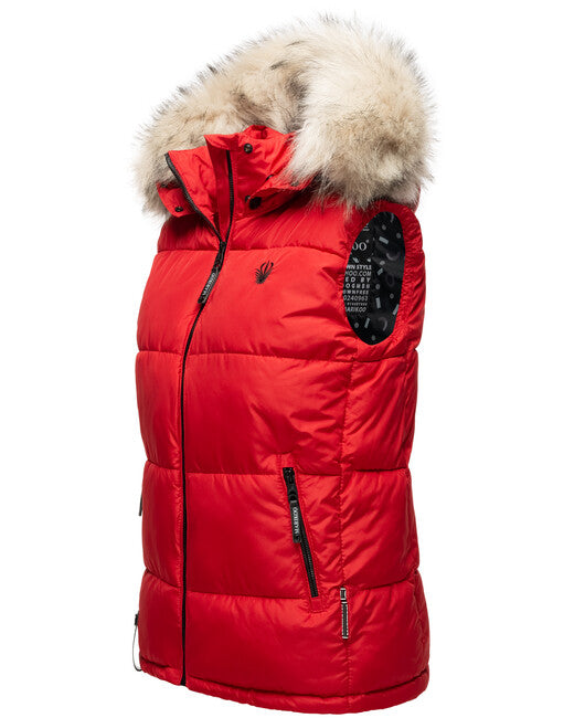 Marikoo Eisflockchen gilet da donna, rosso