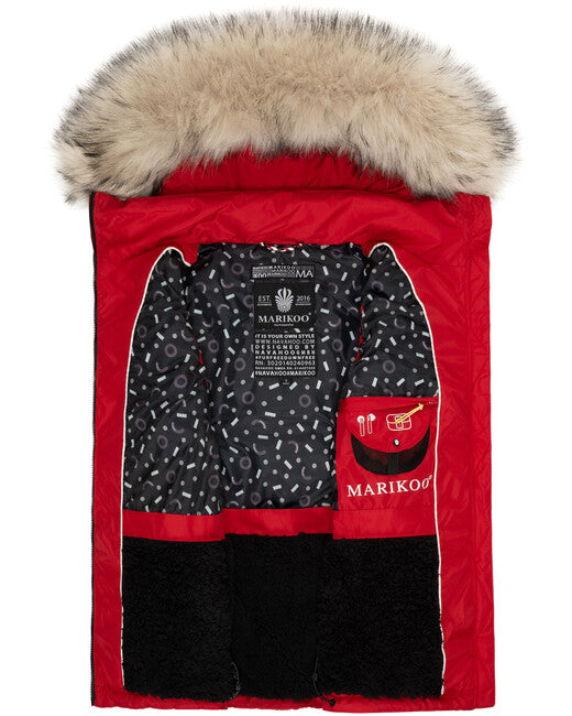 Marikoo Eisflockchen gilet da donna, rosso