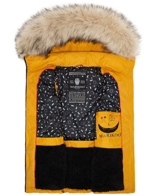 Marikoo Eisflockchen gilet da donna, giallo