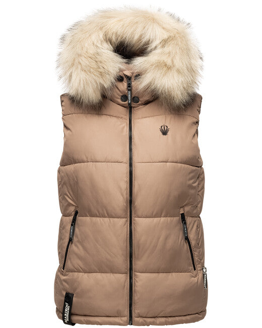 Marikoo Eisflockchen gilet da donna, tortora