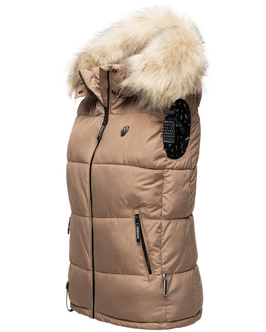 Marikoo Eisflockchen gilet da donna, tortora