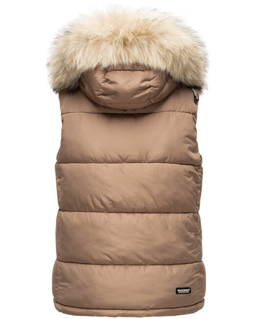 Marikoo Eisflockchen gilet da donna, tortora