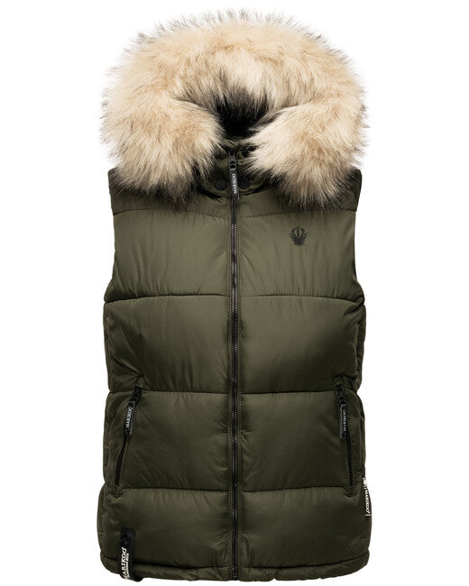 Marikoo Eisflockchen gilet da donna, oliva