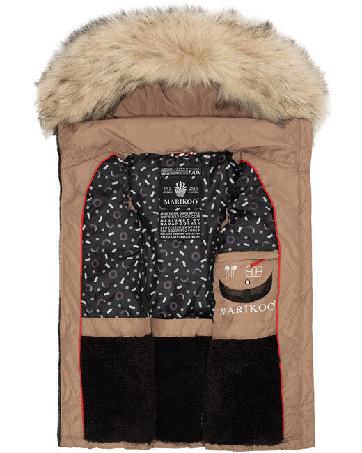 Marikoo Eisflockchen gilet da donna, tortora