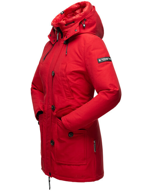 Navahoo Freezestoorm giacca invernale da donna con cappuccio, rossa