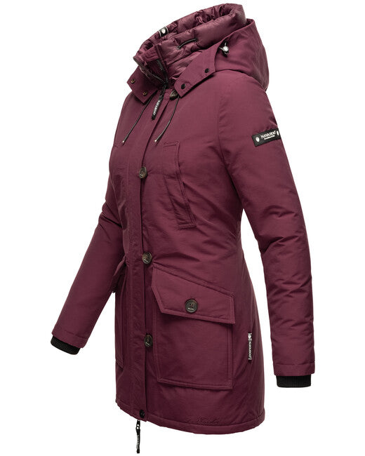 Navahoo Freezestoorm giacca invernale da donna con cappuccio, bordeaux