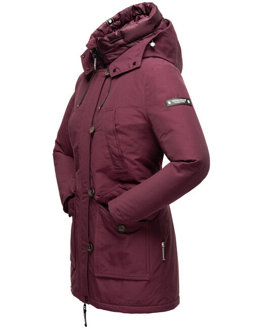 Navahoo Freezestoorm giacca invernale da donna con cappuccio, bordeaux