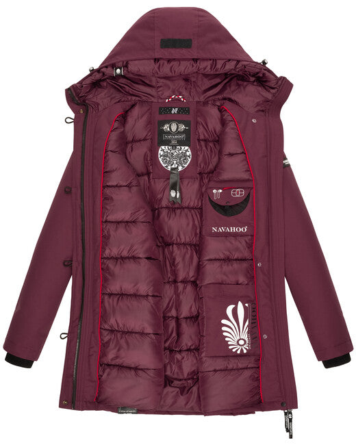 Navahoo Freezestoorm giacca invernale da donna con cappuccio, bordeaux