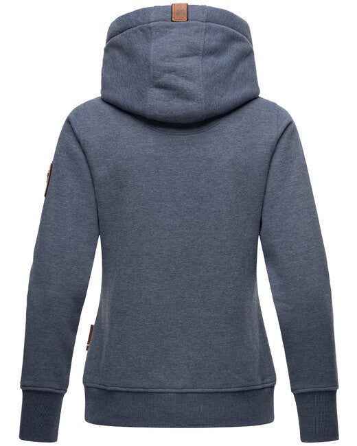 Navahoo Namikaa felpa con cappuccio da donna, blu polvere mel.