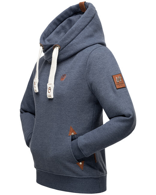 Navahoo Namikaa felpa con cappuccio da donna, blu polvere mel.