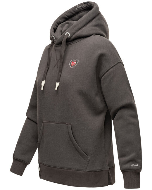 Navahoo Goldfee felpa con cappuccio da donna, grigio scuro