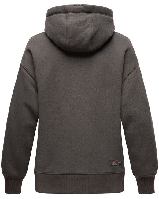 Navahoo Goldfee felpa con cappuccio da donna, grigio scuro