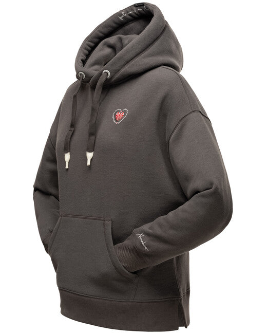 Navahoo Goldfee felpa con cappuccio da donna, grigio scuro