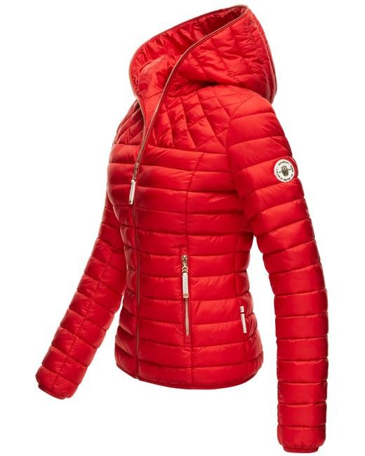 Navahoo Ich bin Hübsch giacca da donna per mezza stagione con cappuccio, rossa